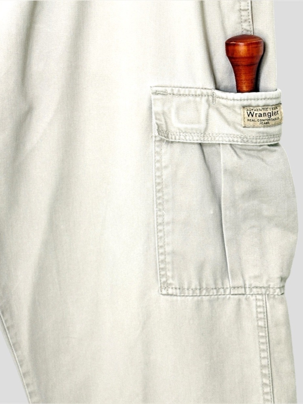 Vintage Wrangler Cargo Pants Men’s 36x30 Grey Cotton Twill Utility Workwear L - Picture 5 of 16